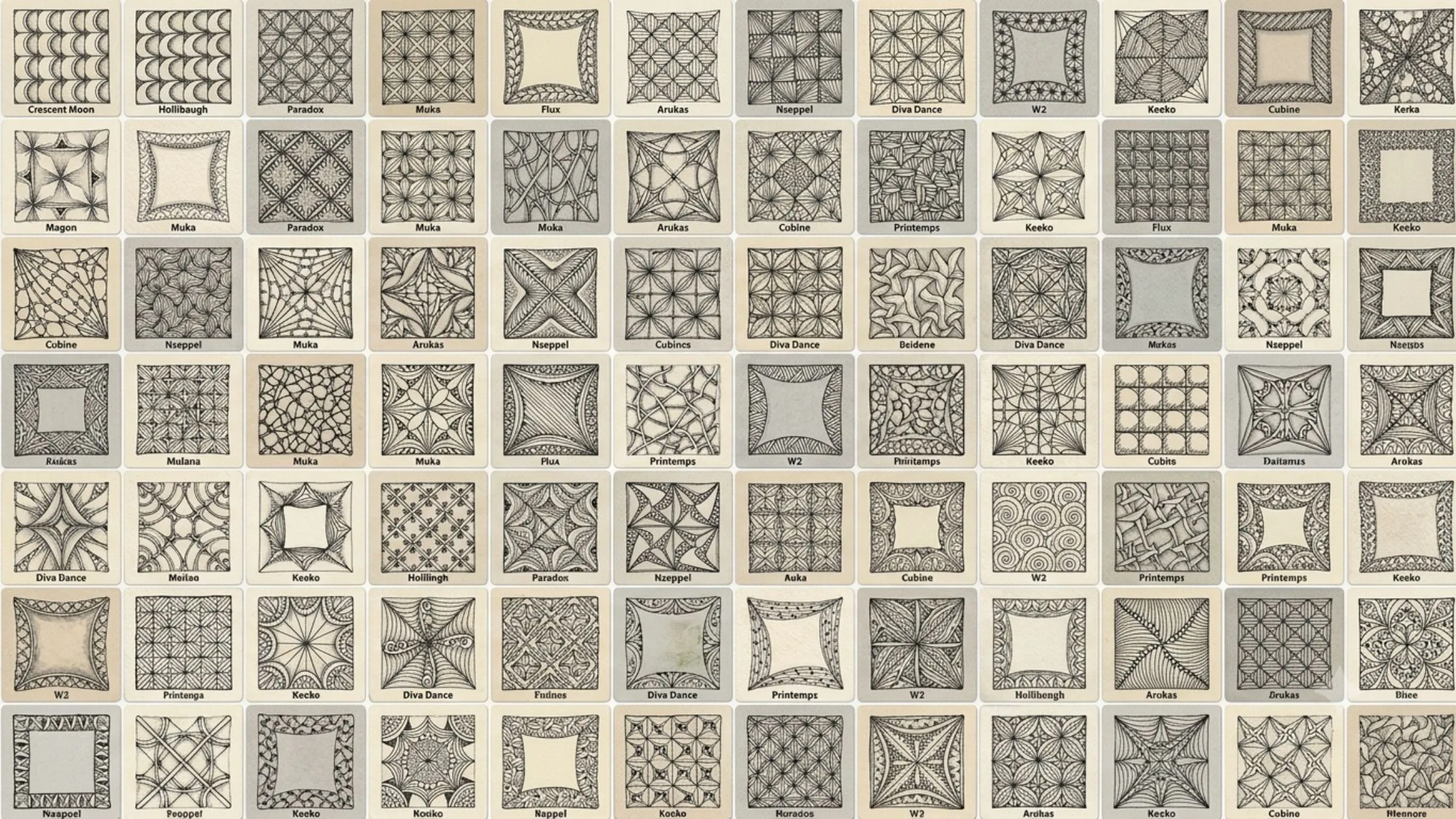 Zentangle Arth Therapy examples